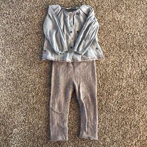 Zara baby top With leggings